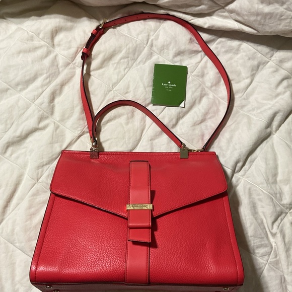 RARE like new Kate Spade NY Rosaline Parchment Drive Leather Satchel Bag - Picture 4 of 16